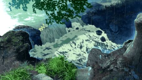 Rainy day in the nature - Anime art wallpaper
