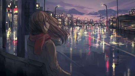 Evening Reflections in the City wallpaper
