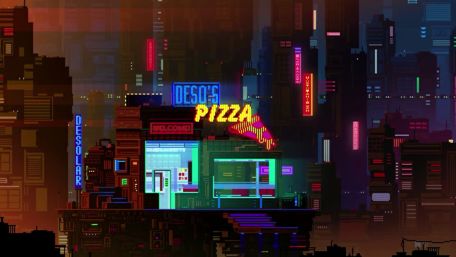 Night city - Pixel art wallpaper