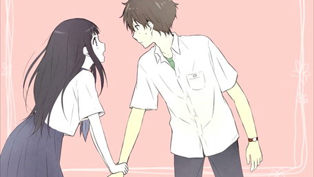 Tender Moment Between Hyouka Characters wallpaper