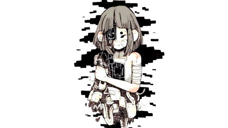Mecha Maiden in Monochrome wallpaper