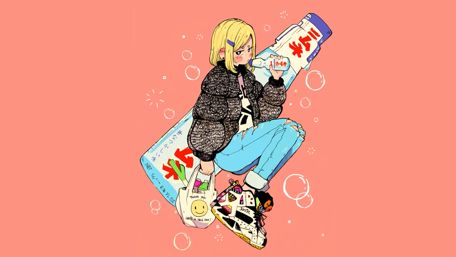 Blonde hair anime girl wallpaper