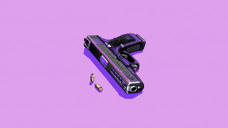 Pixel art gun wallpaper