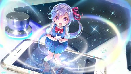 Enchanting Anime Girl and Cosmic Dreams wallpaper