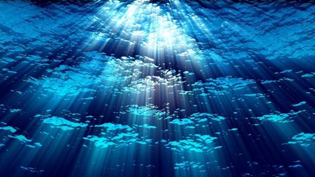 Underwater sun rays wallpaper
