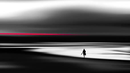 Man on the shore - Digital art wallpaper