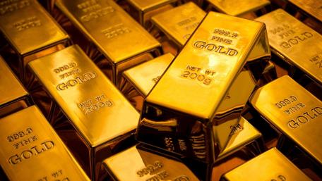 Shining gold bars wallpaper