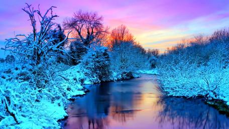 Frozen landscape wallpaper