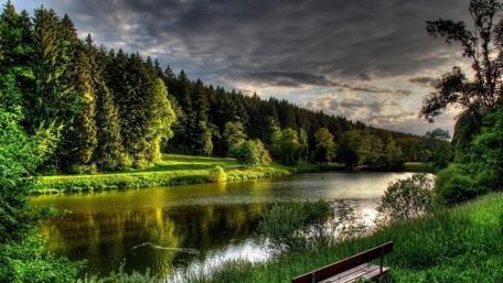 River sunlight wallpaper