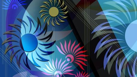 Abstract flower art wallpaper