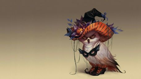 Halloween owl illustration wallpaper