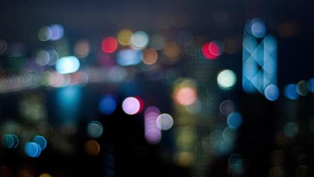Vibrant Urban Night Bokeh Fantasy wallpaper