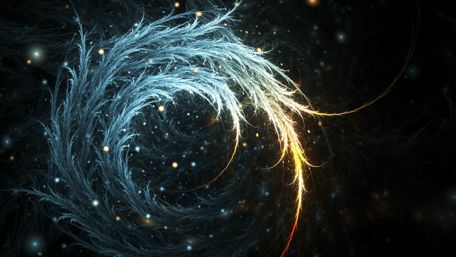Glowing swirl abstract art wallpaper