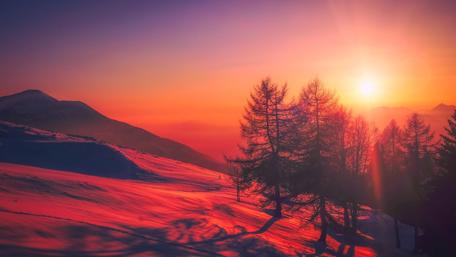 Red tone sunrise wallpaper