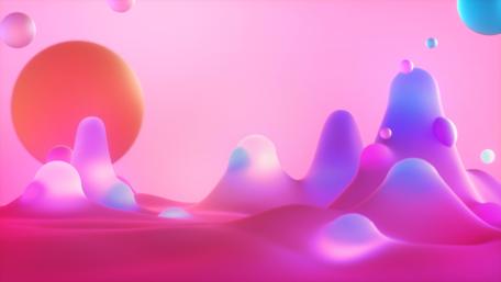 Neon bubble digital art wallpaper