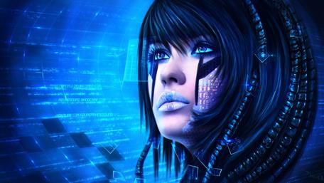 Woman cyborg - Fantasy art wallpaper