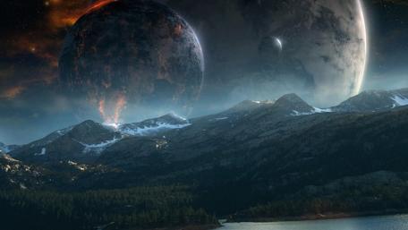 Fantasy planets artwork wallpaper