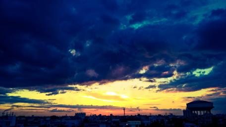 Sunset above Kanpur wallpaper