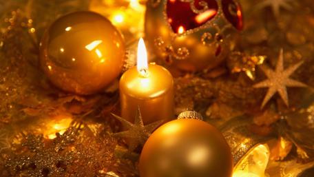 Christmas candle light wallpaper