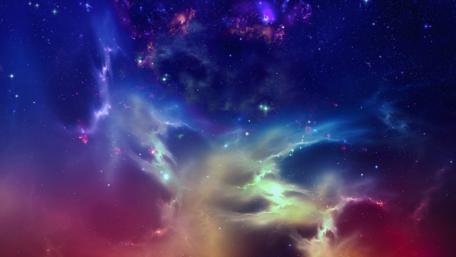 Colorful Cosmic Nebula in Outer Space wallpaper