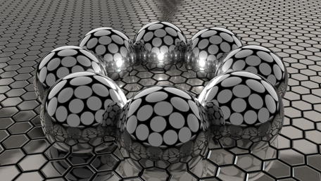 3D metal balls wallpaper