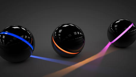 Illuminating 3D spheres wallpaper