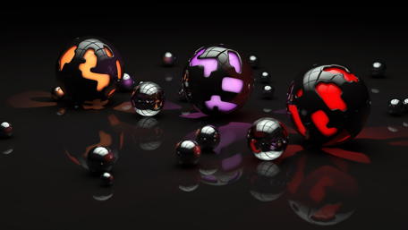 3D sphere computer graphics wallpaper