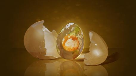 3D egg - Digital art wallpaper