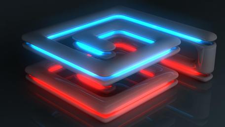 3D neon lights wallpaper