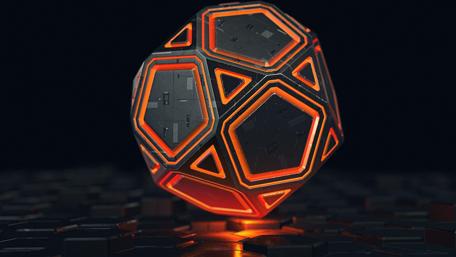 Orange illumination wallpaper