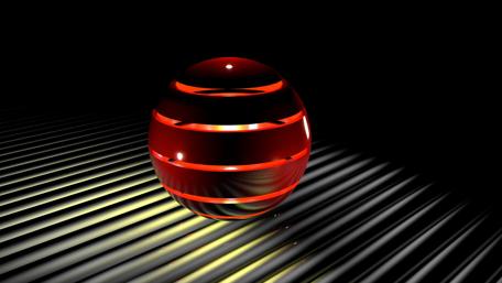 Red 3D sphere wallpaper