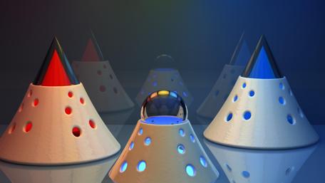 3D cones - Computer graphics wallpaper