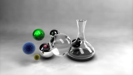 Floating balls wallpaper