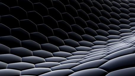 Sleek Monochrome 3D Hexagonal Pattern Wallpaper wallpaper