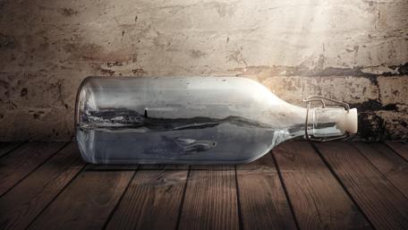 Fish in the bottle - Fantasy art wallpaper