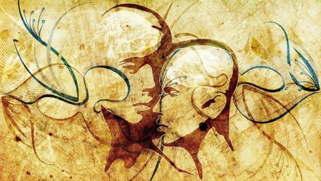 Human face artwork wallpaper