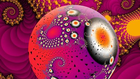 Pink psychedelic art wallpaper