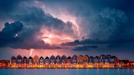 Netherlands during a storm wallpaper