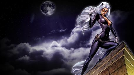 Catwoman in the full moon wallpaper