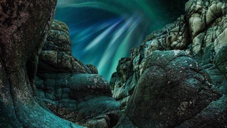 Northern lights in Russia wallpaper