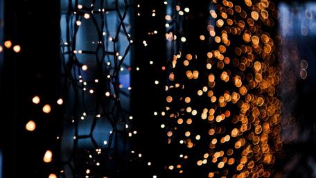 Bokeh Christmas lights wallpaper