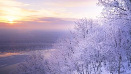 Frozen winter landscape wallpaper