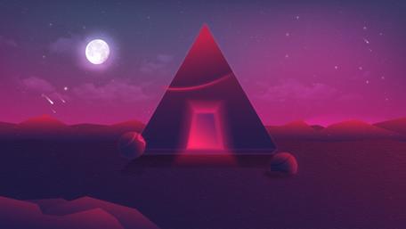 Retrowave graphic wallpaper