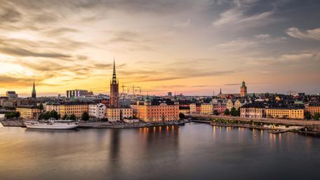 Gamla Stan at dusk - Stockholm, Sweden wallpaper