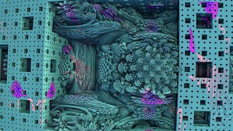 Vibrant Fractal Dreamscape Design wallpaper