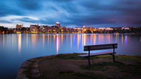 Tampere after sunset - Finland wallpaper