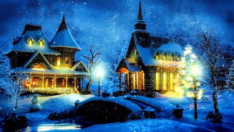 Christmas illustration wallpaper