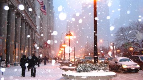 Chicago at winter wallpaper