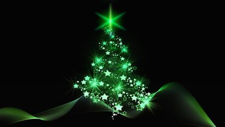 Christmas tree illustration wallpaper