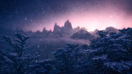 Fitz Roy in winter (Patagonia, Argentina) wallpaper
